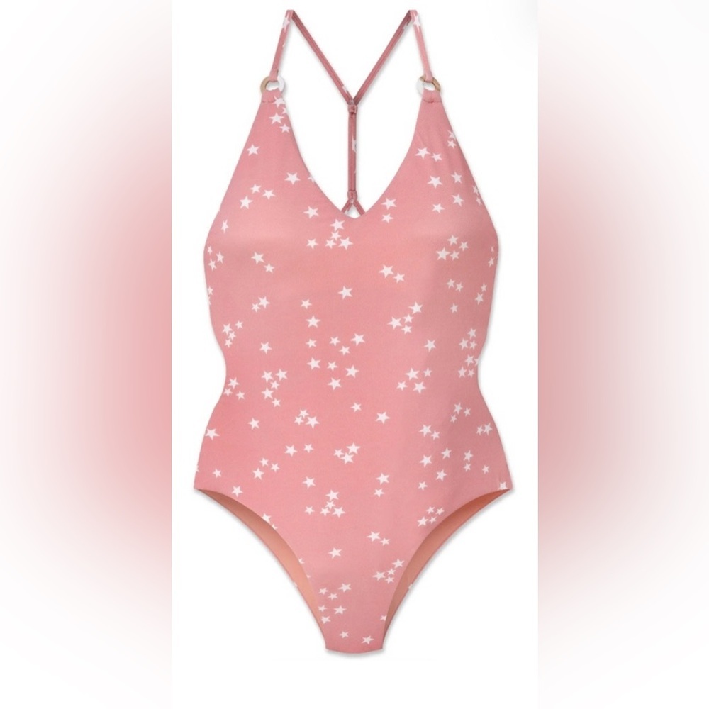 WET Swimwear | Aria One Piece Swimsuit in Rose Stars | Women’s Swimsuit | NWT - Picture 2 of 16